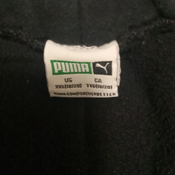 Puma Boy's Sweatpants XXL Black White Logo - Picture 9 of 9